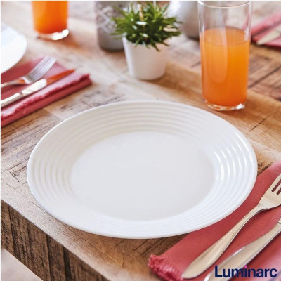 Đĩa (dĩa)/Bộ 6 đĩa thủy tinh nông lòng Luminarc Harena 27cm N5804/N5804*6 | Hàng chính hãng