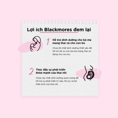 Viên uống Blackmores hỗ trợ sức khỏe cho phụ nữ mang thai chai 60 viên