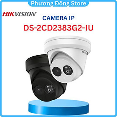 Camera IP HIKVISION DS-2CD2383G2-IU (Dòng camera Accusense IP 4.0, độ phân giải 8.0MP, 30m) Tích hợp micro thu âm ,.-Hàng chính hãng