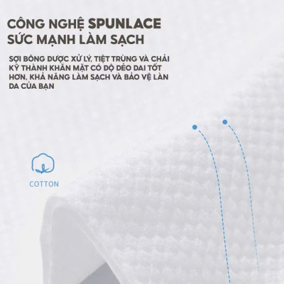 Khăn mặt khô dùng 1 lần Top Gia, đa năng mềm mịn siêu dai an toàn cho làn da, không xơ bông