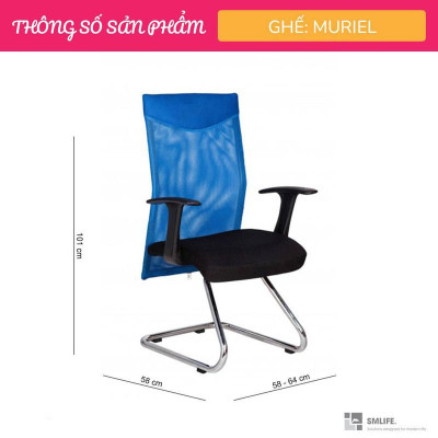 Ghế phòng họp chân quỳ lưng lưới SMLIFE Muriel