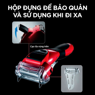 Máy Cạo Râu 3 Lưỡi Panasonic ES-SL41-R453 - Lưỡi Cắt Hình Cung An Toàn Cho Da - Thiết Kế Hiện Đại – Bộ Sạc Điện Nhanh - Hàng chính hãng - Bảo Hành Chính Hãng 12 tháng