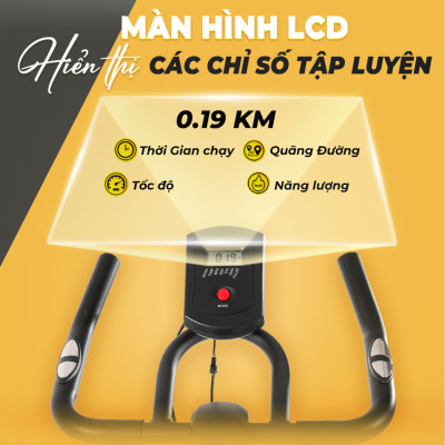 Xe Đạp Tập Lifesport KD-55, Xe Đạp Thể Dục Với Khung Xe Điều Chỉnh Linh Hoạt, Tạo Từ Thép Dày Dặn Chống Gỉ Mạ Niken