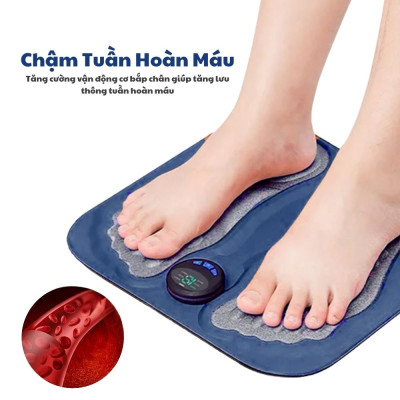 Thảm Massage Chân Xung Điện Kachi MK424 Pin Sạc - Giảm Đau Mỏi, Cải Thiện Tuần Hoàn Máu - hàng chính hãng