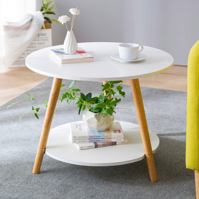 Bàn Trà Cafe 2 Tầng Chân Gỗ Sồi