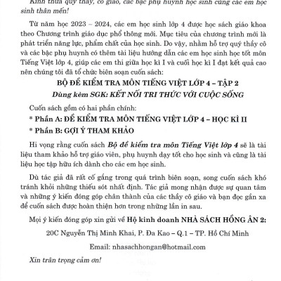 Bộ Đề Kiểm Tra Môn Tiếng Việt Lớp 4 - Tập 2 (Dùng Kèm SGK Kết Nối Tri Thức Với Cuộc Sống) _HA