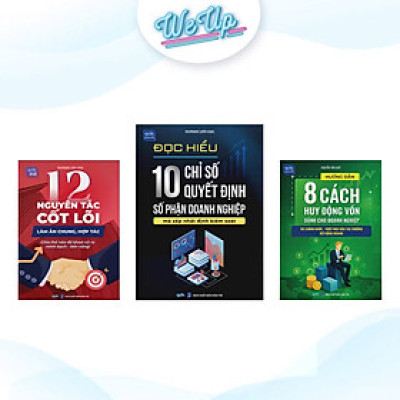 Combo 3 sách: 10 chỉ số quyết định số phận doanh nghiệp, 8 cách huy động vốn, 12 Nguyên tắc cốt lõi hợp tác (Combo/lẻ)