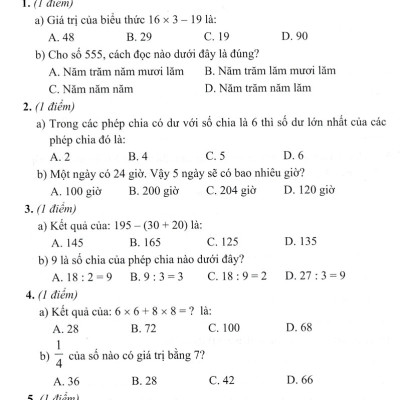 Sách tham khảo_Bộ Đề Kiểm Tra Môn Toán Lớp 3 (Dùng Kèm SGK Kết Nối)_HA	