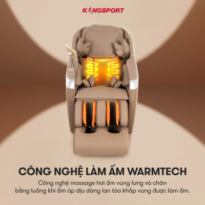 CHỈ GIAO MIỀN BẮC | Ghế massage KINGSPORT Standard G2 con lăn di chuyển cổ vai, thiết kế hiện đại 2024, khung ghế rộng rãi và thoải mái