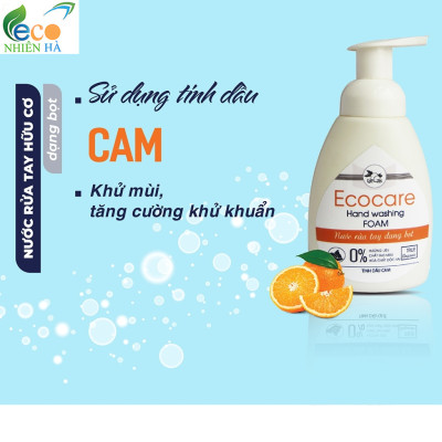 Nước rửa tay ECOCARE 4L tinh dầu thiên nhiên hữu cơ, nước rửa tay tạo bọt, không khô da tay