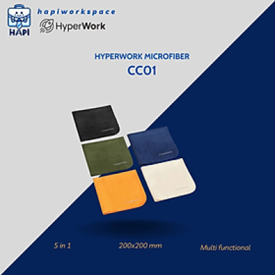 Bộ 5 khăn lau hàng chính hãng HyperWork Microfiber HPW-CC01 mềm mịn, thấm hút tốt