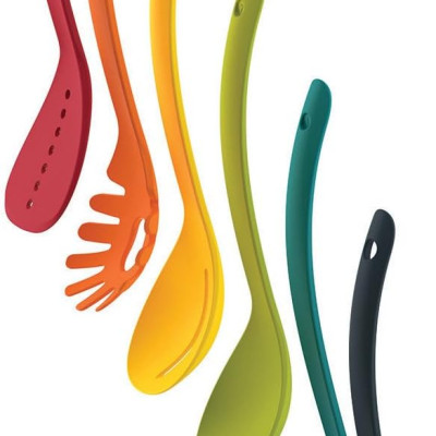 Bộ dụng cụ nấu ăn 5 món kèm giá đỡ Joseph Joseph 10124 Nest Utensils Plus Multi Hàng chính hãng