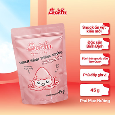 Bánh Tráng Nướng Tẩm Vị Mực Cay Sachi 45gram