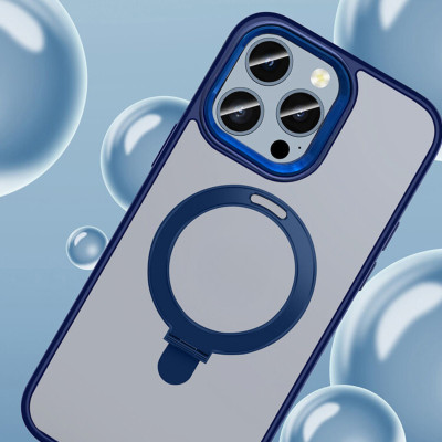 Ốp Lưng Case Trong Suốt Từ Tính Kiếm Đế Dựng MagStand Dành Cho iPhone 15 Pro Max / 15 Pro, Mipw MagStand TRANSPARENT - HÀNG CHÍNH HÃNG