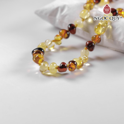 Vòng tay cho bé hổ phách 6mm - Ngọc Quý Gemstones