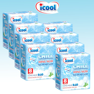 Băng vệ sinh icool chill hàng ngày 8 miếng 14cm