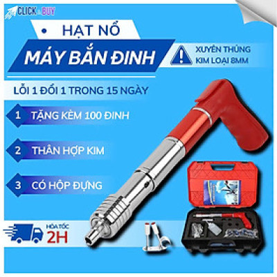 Máy Bắn Đinh Bê Tông Sắt Thép Hạt Nổ – Công Suất Lớn, Siêu Bền, Tặng Đinh & Hộp Dụng Cụ Sẵn Sàng Sử Dụng