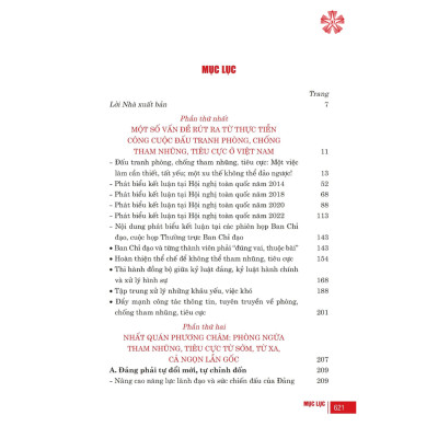 Kiên quyết, kiên trì đấu tranh phòng, chống tham nhũng, tiêu cực, góp phần xây dựng Đảng và Nhà nước ta ngày càng trong sạch, vững mạnh (Bìa mềm)