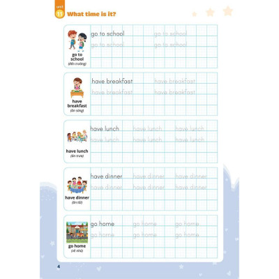 Sách - Luyện Viết Chữ Nhớ Từ Vựng Tiếng Anh Theo Chương Trình Sách Giáo Khoa Lớp 4 - Tập 2 - Megabook