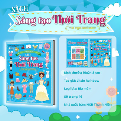 Sách - Sáng Tạo Thời Trang: Thời Trang Nghề Nghiệp - Bóc Dán Hơn 100+ Stickers Quần Áo, Phụ Kiện Cho Bé Gái - Megabook