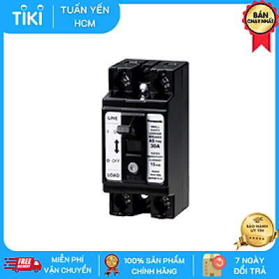 Cầu dao chống giật Panasonic BJS-3030NA2 dòng rò 15mA-30mA dòng tải 30A (CB cóc) - Hàng chính hãng