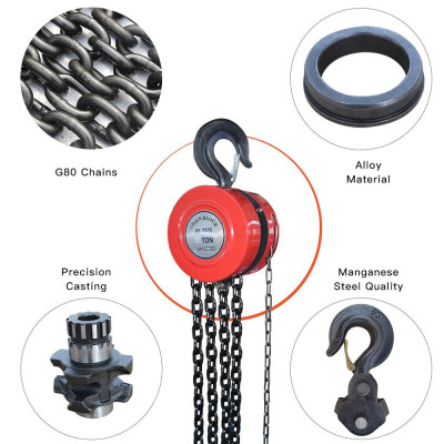 Pa Lăng Xích Kéo Tay ABG HSZ 2,5M/5M Palang Nâng Vật Nặng, Dùng Trong Xây Dựng, Sản Xuất, Kho