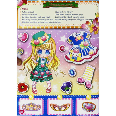 Sách - 1000 Hình Dán Trang Phục Công Chúa Công Chúa Hoa Tuy Líp - Minh Thắng