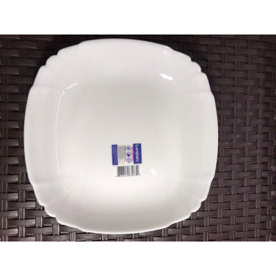 Bộ 3 đĩa(dĩa) thủy tinh sâu lòng Lotusia 22cm N3622*3, thủy tinh không chứa chì, dùng cho lò vi sóng và máy rửa bát