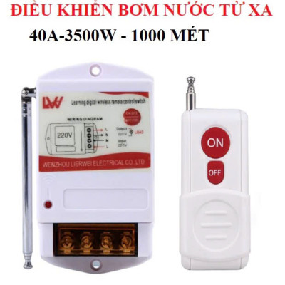 Bộ Điều Khiển Từ Xa 220V Cho Máy Bơm, Đèn – Tầm Xa 1–5KM, Chịu Tải 40A 3000W Loại Xịn