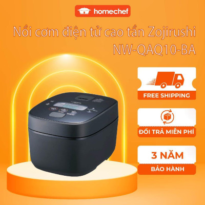 Nồi cơm điện tử cao tần Zojirushi 1L NW-QAQ10-BA, sản xuất tại Nhật Bản, bảo hành 3 năm|HÀNG CHÍNH HÃNG