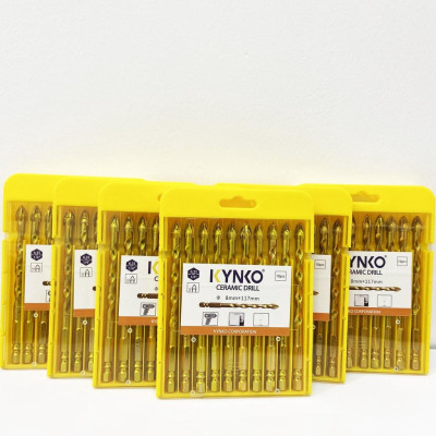 (HỘP 10 MŨI) MŨI KHOAN KÍNH - GẠCH MEN 4 CẠNH, CHÂN LỤC GIÁC MKKGM- 8117 đường kính phi 8mm