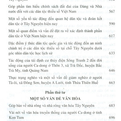 Góp Phần Nghiên Cứu Phát Triển Bền Vững Các Dân Tộc Thiểu Số Tại Chỗ Vùng Trường Sơn Tây Nguyên