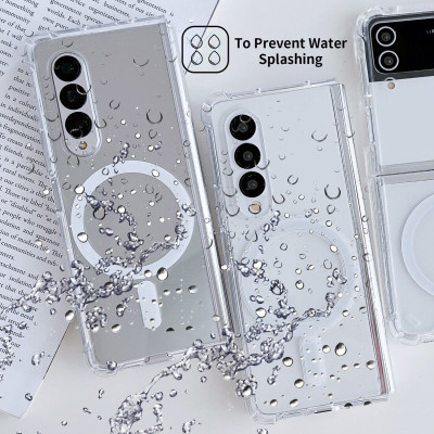 Ốp lưng chống sốc trong suốt hỗ trợ sạc Maqsafe cho Samsung Galaxy Z Fold 3 / Z Fold 4 hiệu Likgus Maqsafe Magetic Case siêu mỏng 1.5mm, độ trong tuyệt đối, chống trầy xước, chống ố vàng, tản nhiệt tốt - hàng nhập khẩu