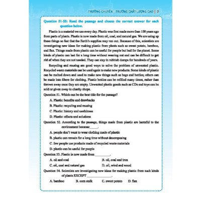 Sách - Bộ Đề Luyện Thi Môn Tiếng Anh Vào Lớp 6 Trường Chuyên, Chất Lượng Cao - Có Đáp Án - Minh Thắng