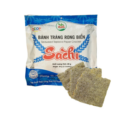 Thùng 50 Gói Loại 45Gram, Bánh Tráng Rong Biển Cao Cấp Nướng Sẵn Sachi