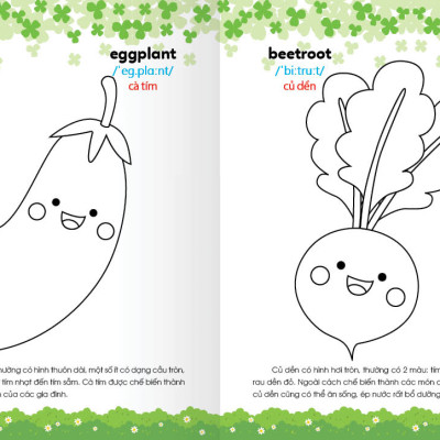 Sách - Colouring 365 ngày Tô màu - KHÁM PHÁ THẾ GIỚI PHÁT TRIỂN TRÍ TUỆ - Hoa, Quả, Rau, Củ (Cuốn 3)