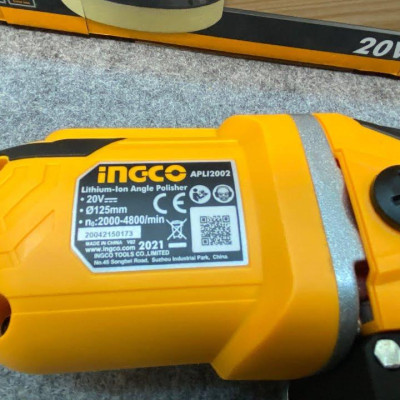 MÁY ĐÁNH BÓNG 125MM DÙNG PIN 20V INGCO APLI2002 - HÀNG CHÍNH HÃNG