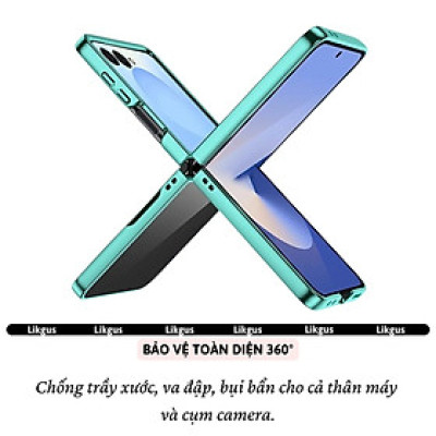 Ốp Lưng Mạ Viền Cao Cấp Cho Samsung Galaxy Z Flip 7 hiệu Likgus Platinum – Chống Sốc, Chống Trầy, Trong Suốt Sang Trọng, Siêu Mỏng Nhẹ - Hàng nhập khẩu