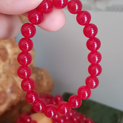 Vòng tay nữ đá mã não đỏ hạt 8mm tươi đậm bóng đẹp Nữ mệnh hỏa mệnh thổ đeo đẹp xinh xinh tay Vòng màu này Nữ lớn nhỏ bé đeo được hết đeo vòng đỏ cho may mắn cả năm xinh đẹp tay ạ