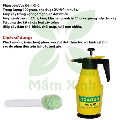 Phân Bón Vua Đâm Chồi Gói 100gr (Combo 10 gói) – Giúp Cây Ra Đọt Đều, Lá Xanh Mượt, Phát Triển Mạnh