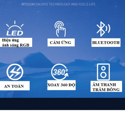 Đèn phi hành gia ,kết nối không dây loa bluetooth, USB  âm thanh trầm sống động ( Hàng nhập khẩu)