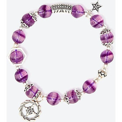 Vòng tay đá fluorite phối ngôi sao Ngọc Quý Gemstones