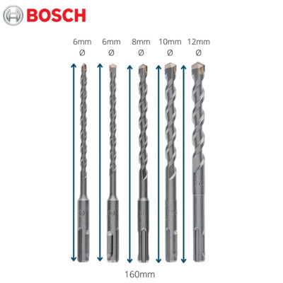 BỘ 5 MŨI KHOAN SDS+ PLUS 1 (6/6/8/10/12*160MM) BOSCH 2608579120 - HÀNG CHÍNH HÃNG