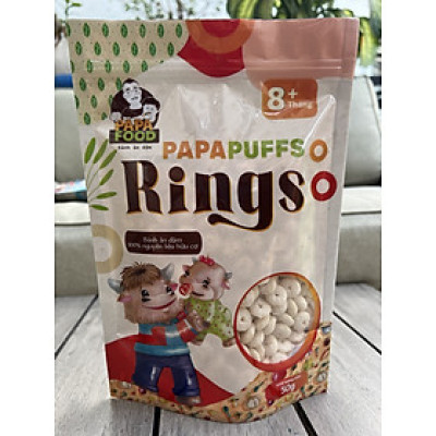 BÁNH ĂN DẶM PAPAFOOD PAPAPUFFS RINGS - 100% NGUYÊN LIỆU HỮU CƠ