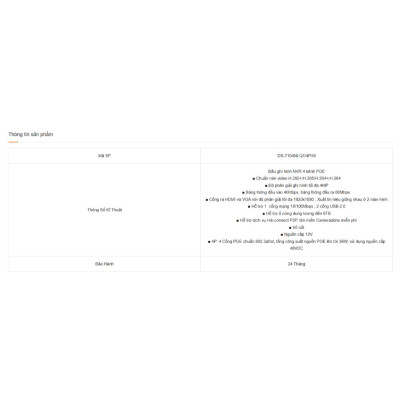 Đầu ghi IP HIKVISION H.265+ 4 kênh DS-7104NI-Q1/4P/M Phân giải 4MP Hỗ trợ 4 cổng cấp nguồn PoE ,.-Hàng chính hãng