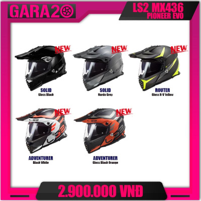MŨ BẢO HIỂM DUAL SPORT LS2 MX436 PIONEER EVO NEW 2022 - GARA20