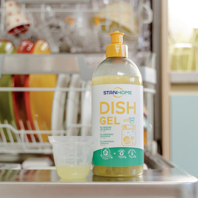 Gel rửa bát đậm đặc chuyên dụng cho máy rửa bát All in One Stanhome DISH GEL 500ml - version mới
