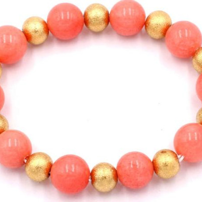 Vòng tay phong thủy - thạch anh hồng đào 10 ly VTAHDHVT1 - hợp mệnh Hỏa, mệnh Thổ