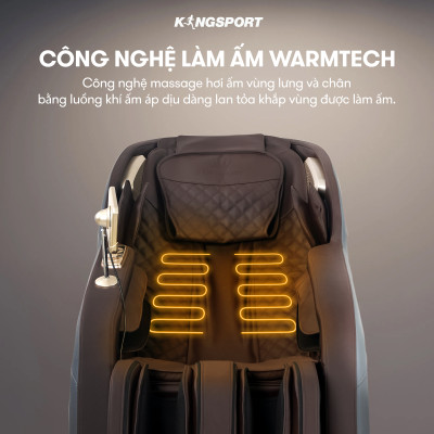 CHỈ GIAO MIỀN BẮC | Ghế massage KINGSPORT G80 cao cấp con lăn 3D với 12 bài tập, công nghệ lọc khí Ion âm, túi khí massage chân cao