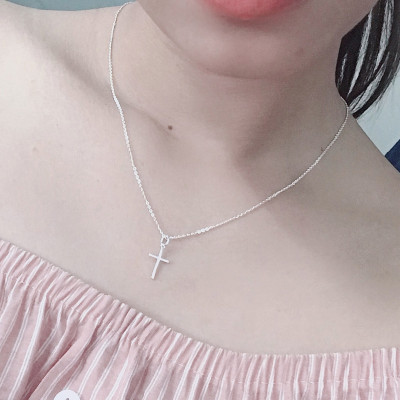 Dây chuyền bạc mặt thánh giá  - Ngọc Quý Gemstones